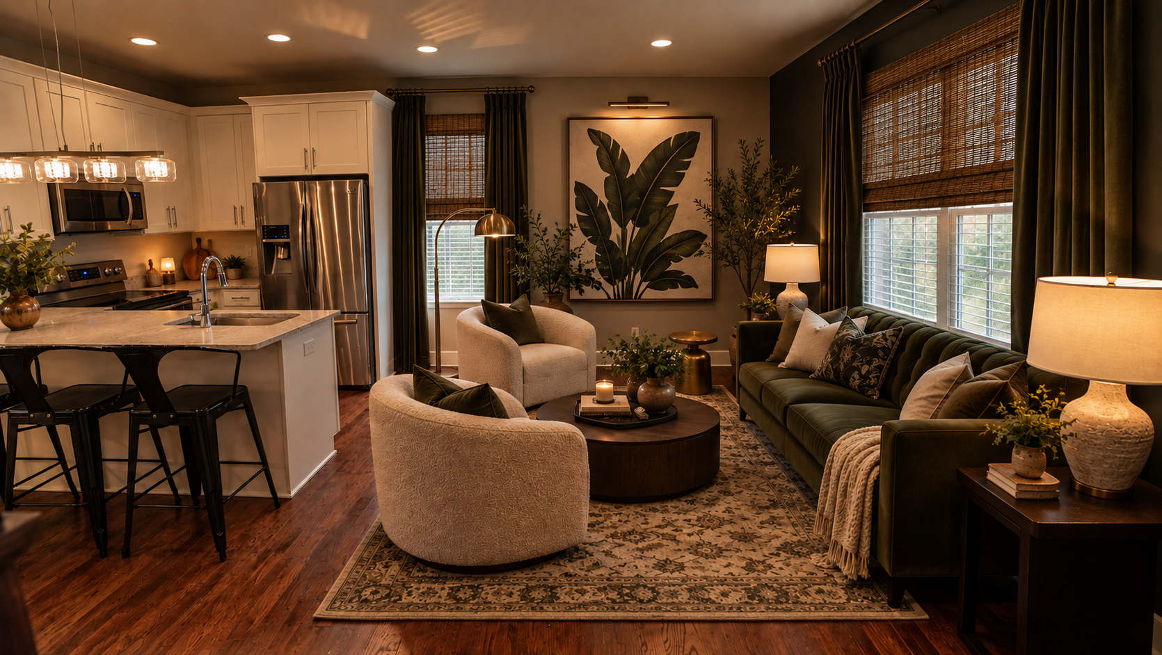 Living room transformation — after